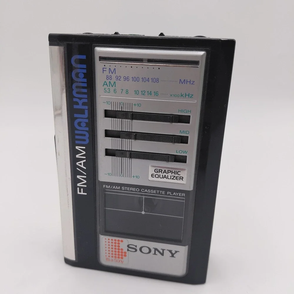 Sony Walkman WM-F43 AM/FM Cassette Player No Headphones Radio Working, Read